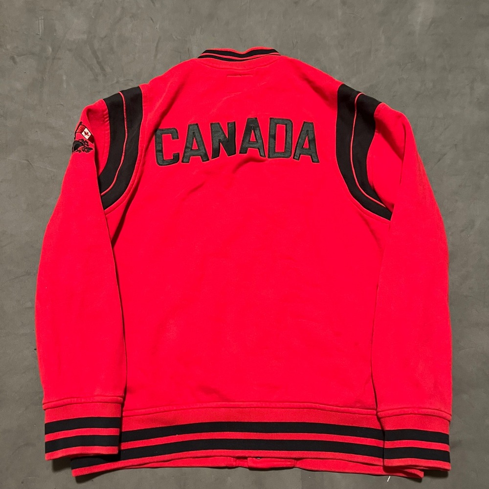 Roots Varsity Jacket Mens Large Red 2014 Canada Olympic Collection - Picture 2 of 10